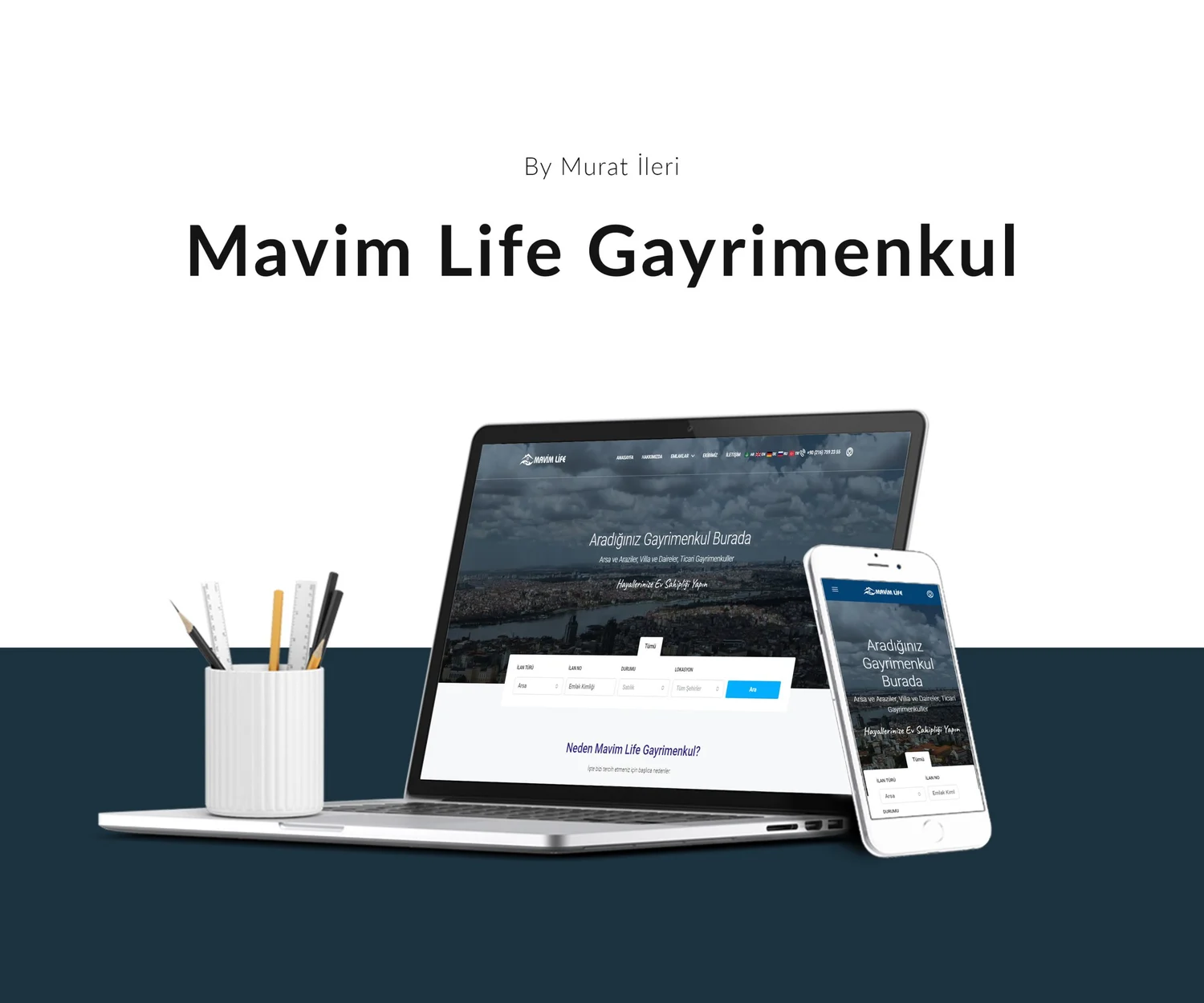 Mavim Life Gayrimenkul için Murat İleri tarafından hazırlanan web tasarımı / site yönetimi çalışması