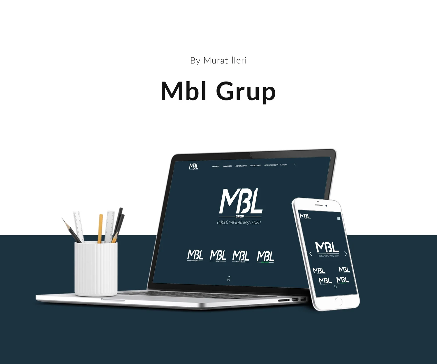 MBL Grup için Murat İleri tarafından hazırlanan web tasarımı / marka kimliği çalışması
